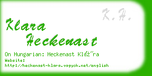 klara heckenast business card